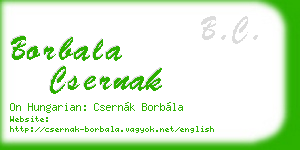 borbala csernak business card