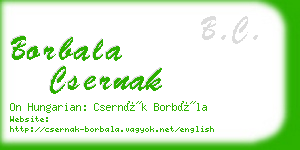 borbala csernak business card